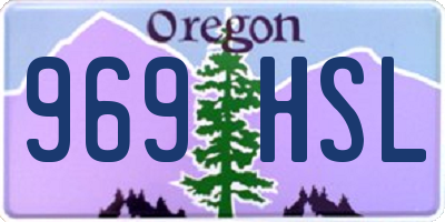 OR license plate 969HSL