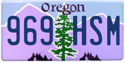 OR license plate 969HSM