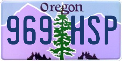 OR license plate 969HSP