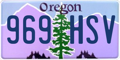 OR license plate 969HSV