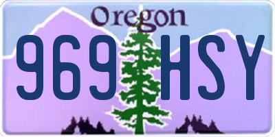 OR license plate 969HSY