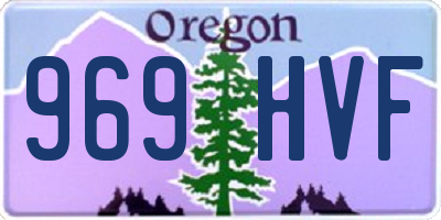 OR license plate 969HVF