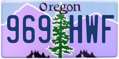 OR license plate 969HWF