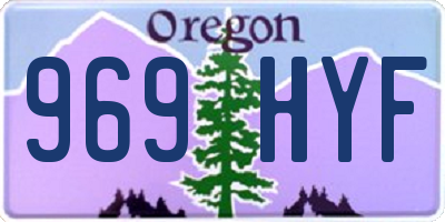 OR license plate 969HYF