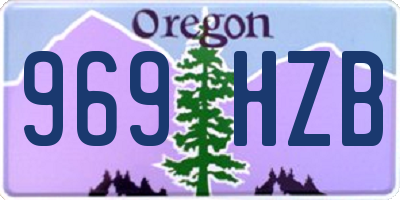 OR license plate 969HZB