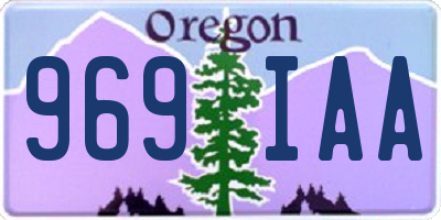 OR license plate 969IAA