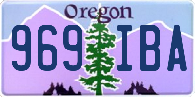 OR license plate 969IBA