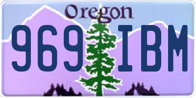 OR license plate 969IBM