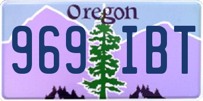 OR license plate 969IBT