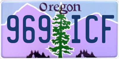 OR license plate 969ICF