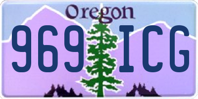 OR license plate 969ICG