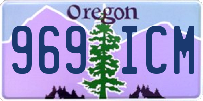 OR license plate 969ICM