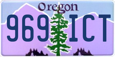 OR license plate 969ICT
