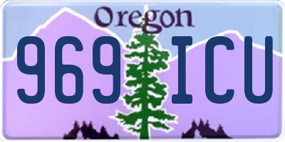 OR license plate 969ICU
