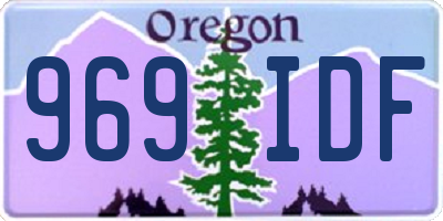 OR license plate 969IDF