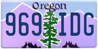 OR license plate 969IDG