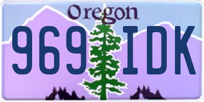 OR license plate 969IDK