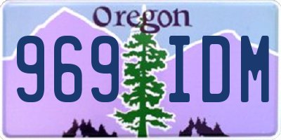 OR license plate 969IDM
