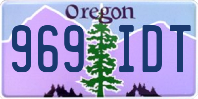 OR license plate 969IDT
