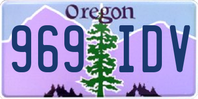 OR license plate 969IDV