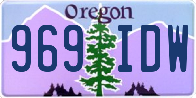 OR license plate 969IDW