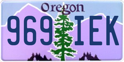 OR license plate 969IEK