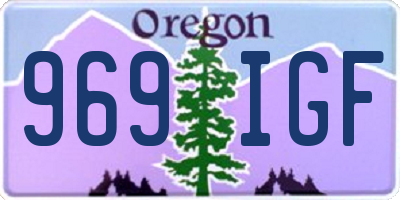 OR license plate 969IGF