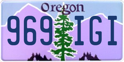 OR license plate 969IGI