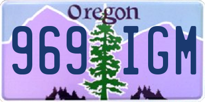 OR license plate 969IGM