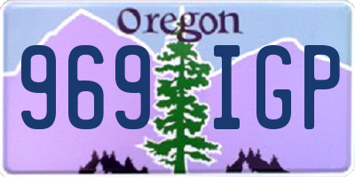 OR license plate 969IGP