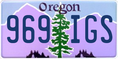 OR license plate 969IGS
