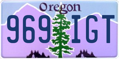 OR license plate 969IGT