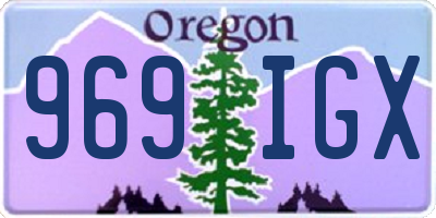OR license plate 969IGX