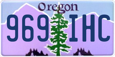 OR license plate 969IHC