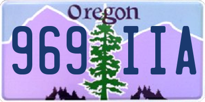 OR license plate 969IIA
