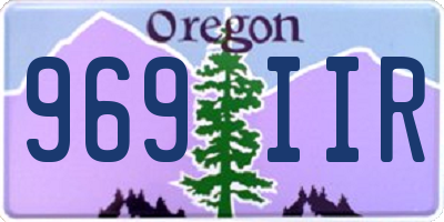 OR license plate 969IIR