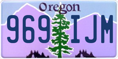 OR license plate 969IJM