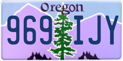 OR license plate 969IJY