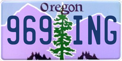 OR license plate 969ING