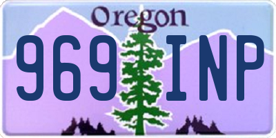 OR license plate 969INP