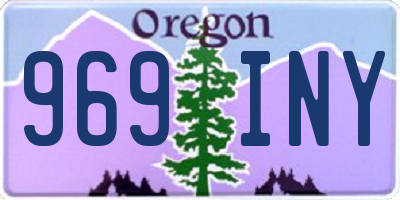 OR license plate 969INY