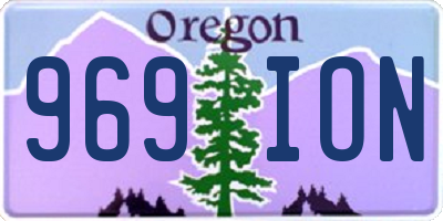 OR license plate 969ION
