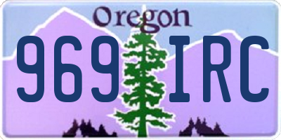 OR license plate 969IRC