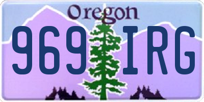 OR license plate 969IRG