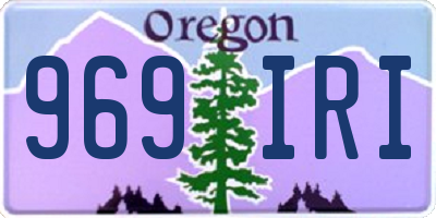 OR license plate 969IRI