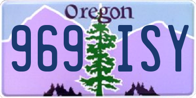 OR license plate 969ISY