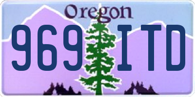 OR license plate 969ITD