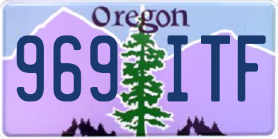 OR license plate 969ITF