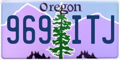 OR license plate 969ITJ