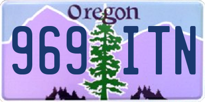 OR license plate 969ITN